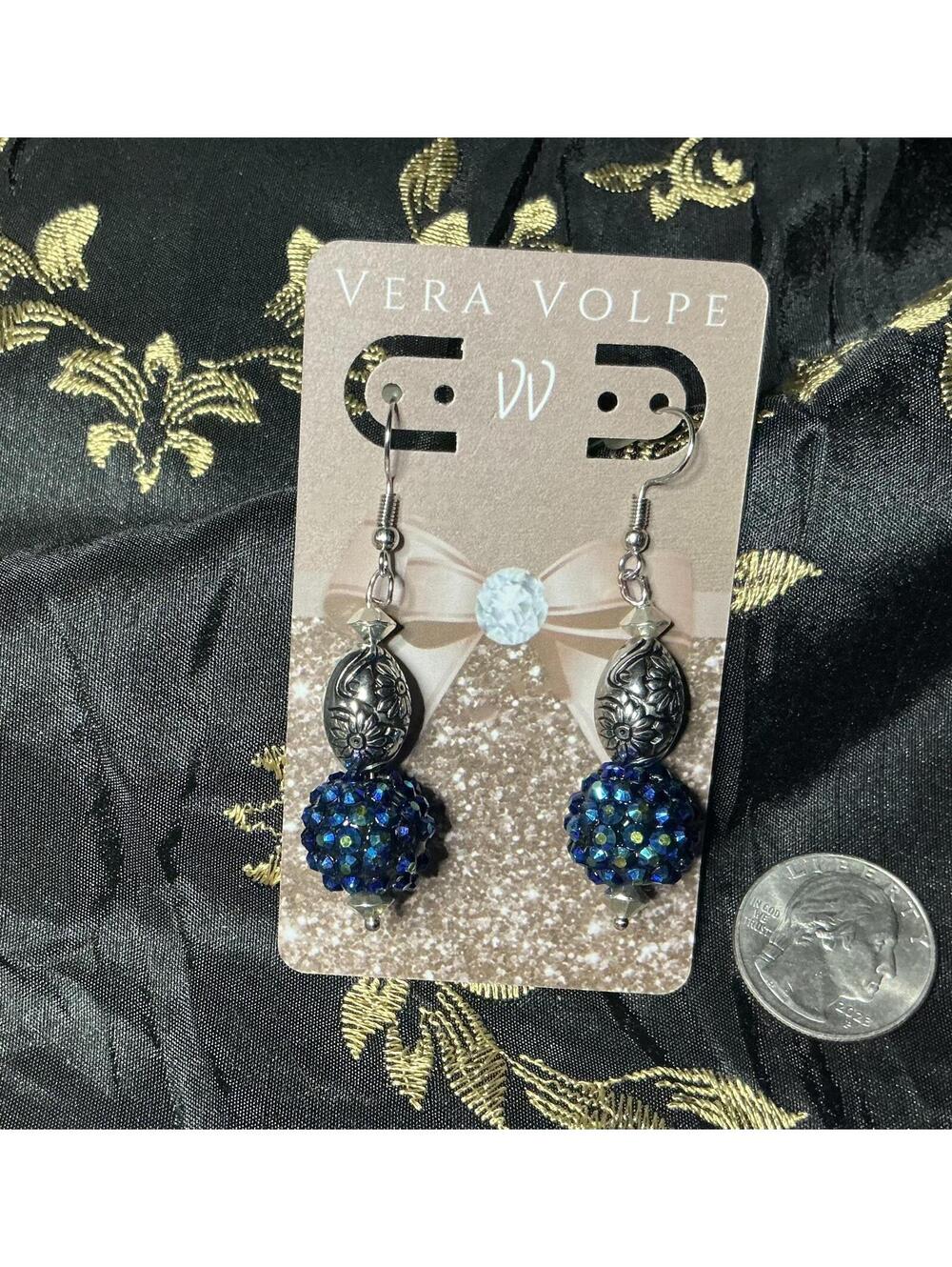Vera Blue Ball Drop Earrings